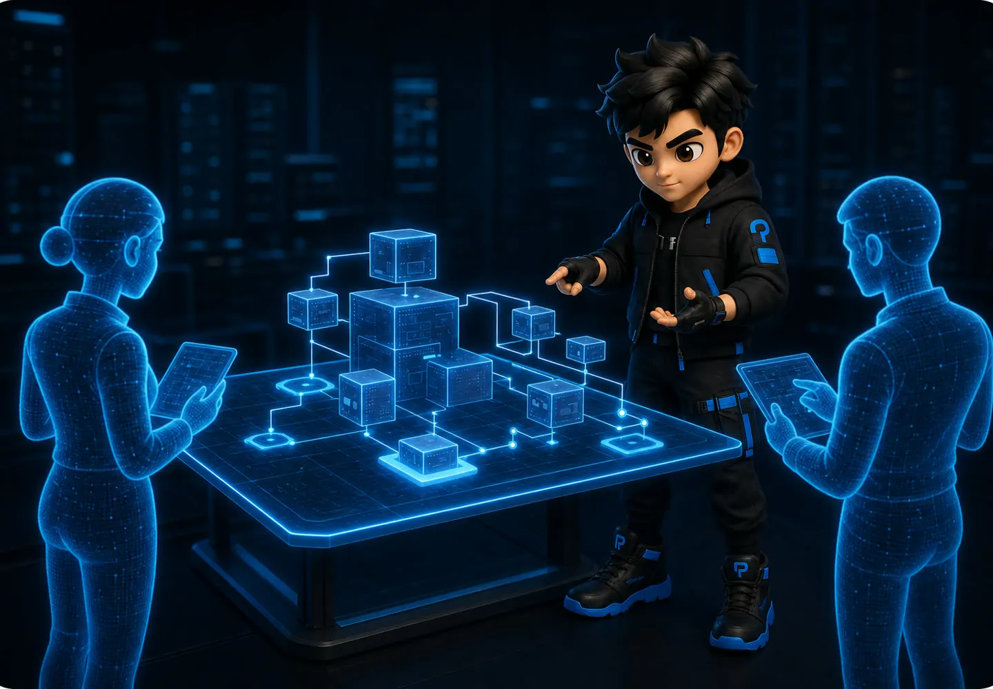 Mascot PTK cùng đội ngũ thiết kế giải pháp công nghệ may đo
