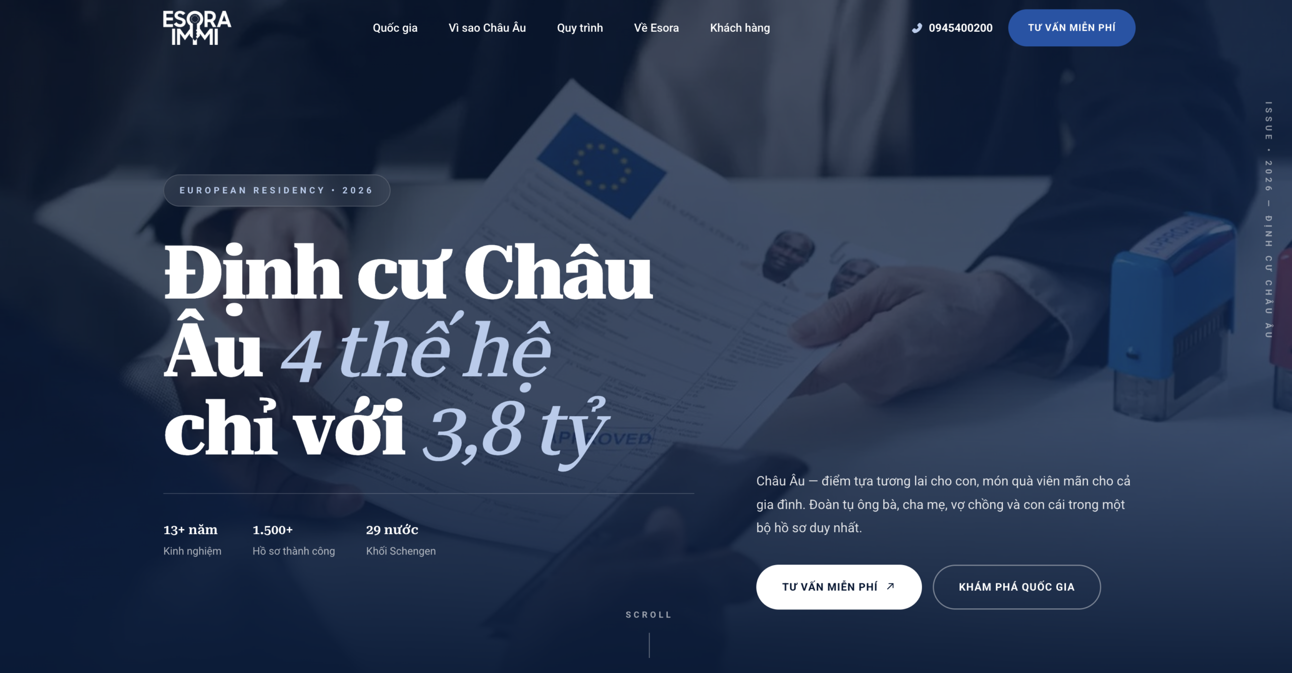 PTK SOLUTIONS - Landing Page AI cho Trung tâm Du học ESORA